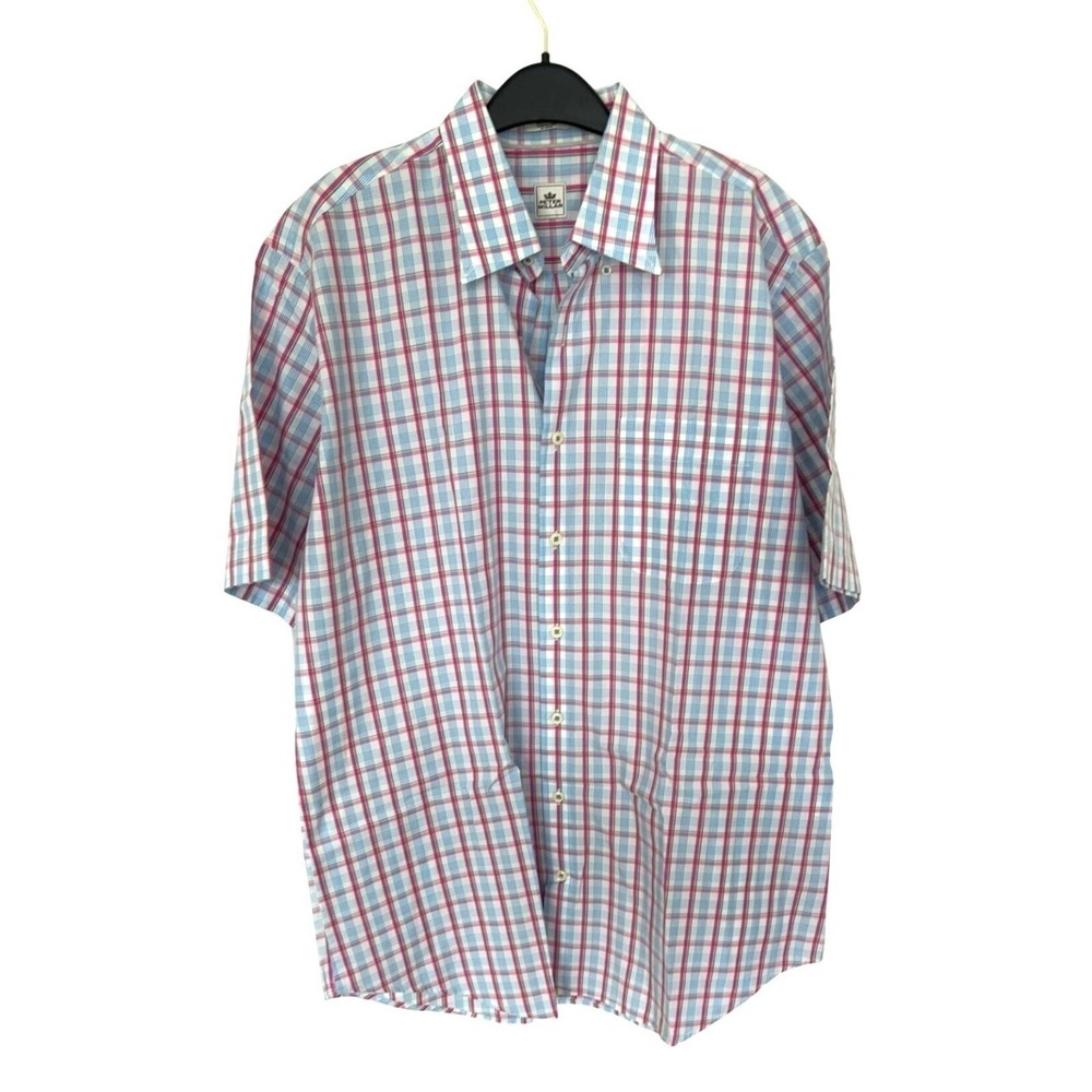 Peter Millar button down short sleeve 100% cotton SZ: Large